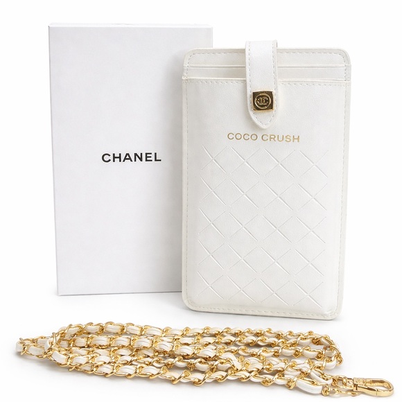 Authentic Coco Crush White Quilted Crossbody Bag - Picture 4 of 4